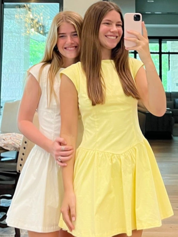 White Drop Waist Dress
