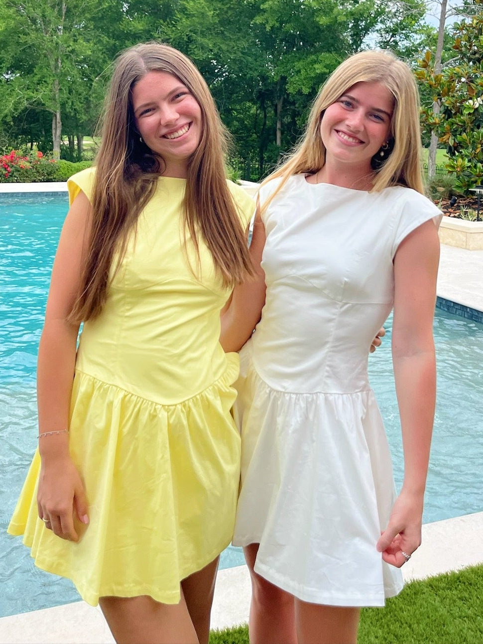 White Drop Waist Dress