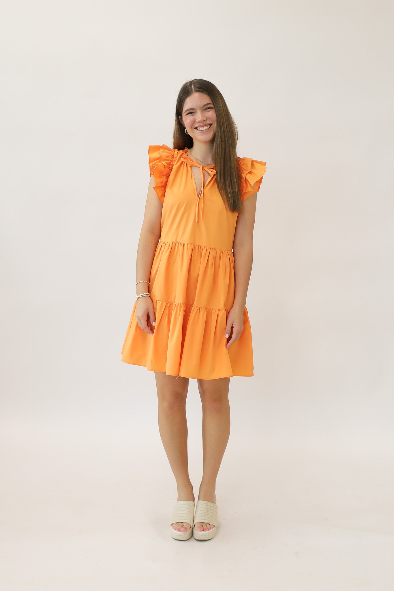 Orange Babydoll Dress