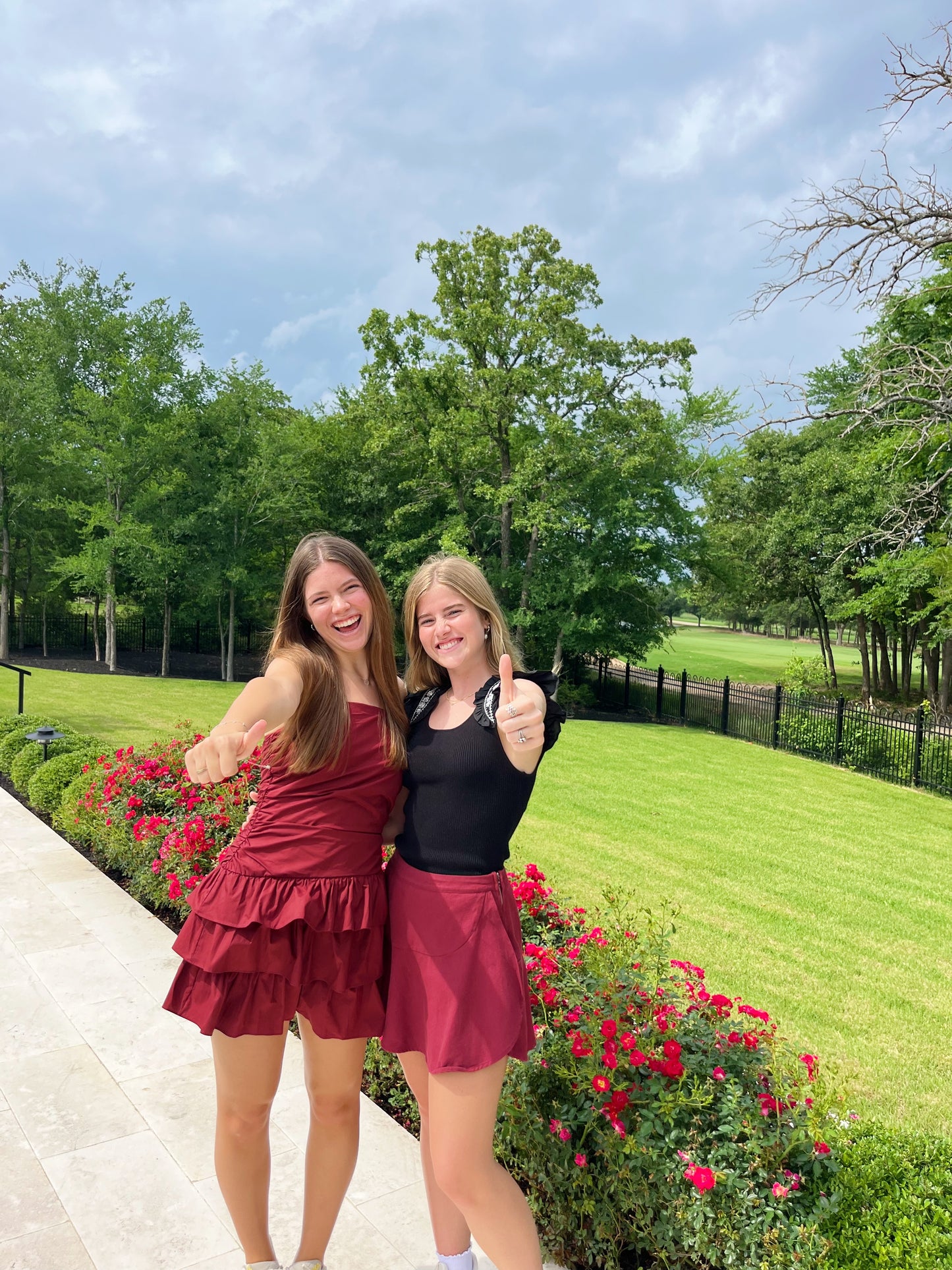Maroon Jean Skirt