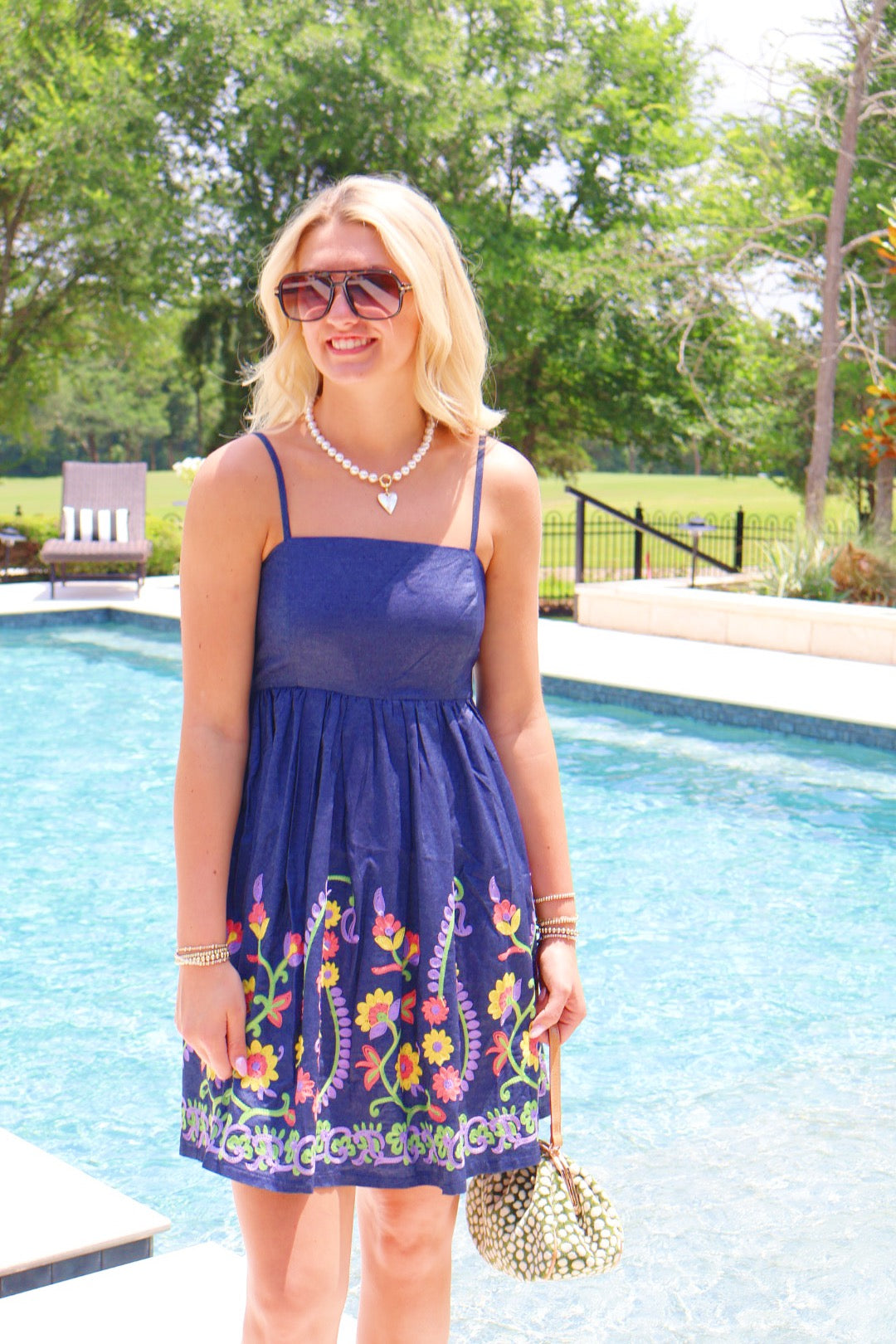 Floral Denim Dress