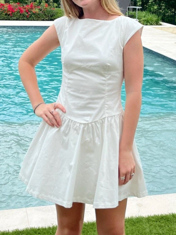 White Drop Waist Dress