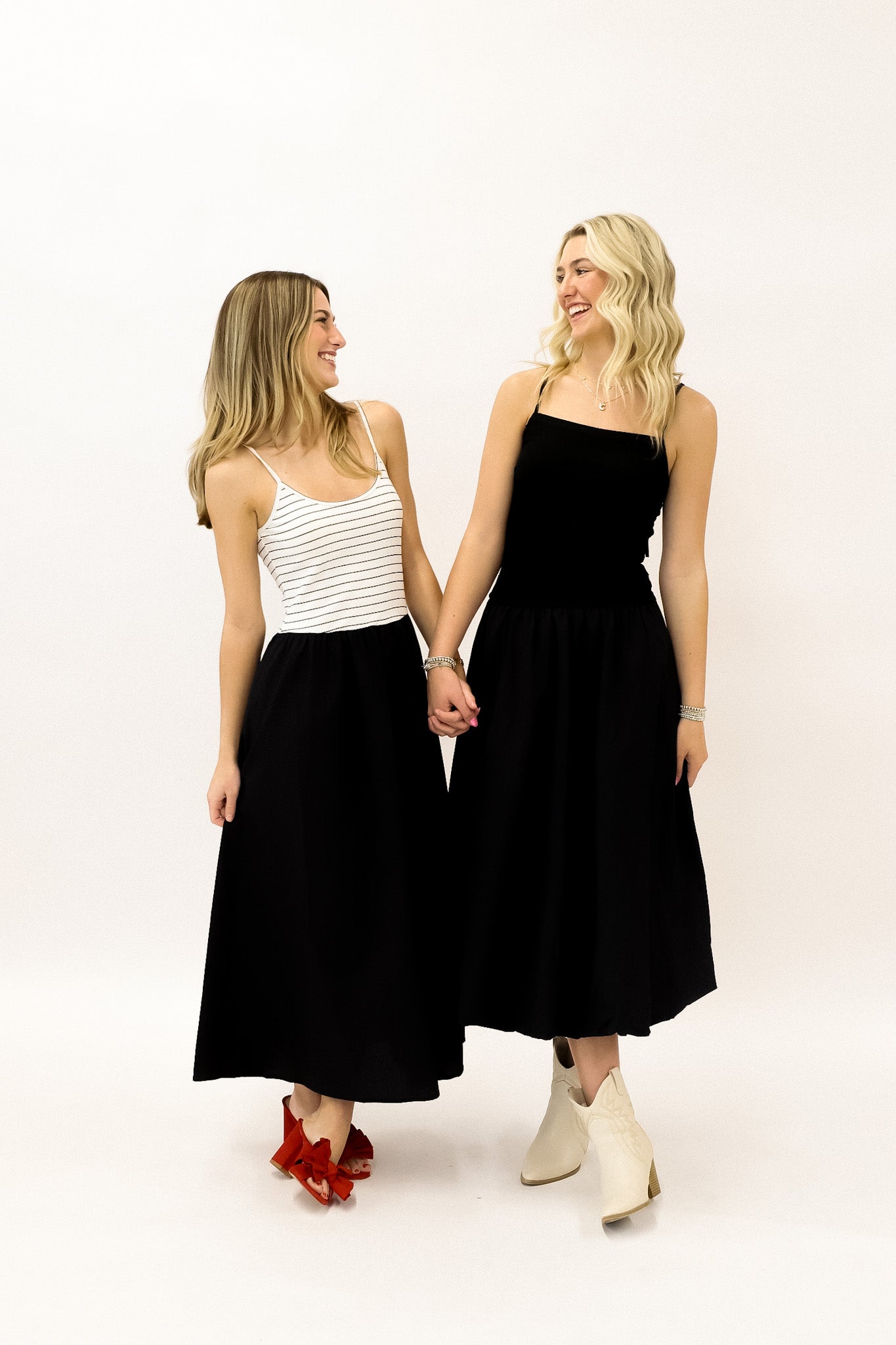 Black and White Striped Maxi Dress