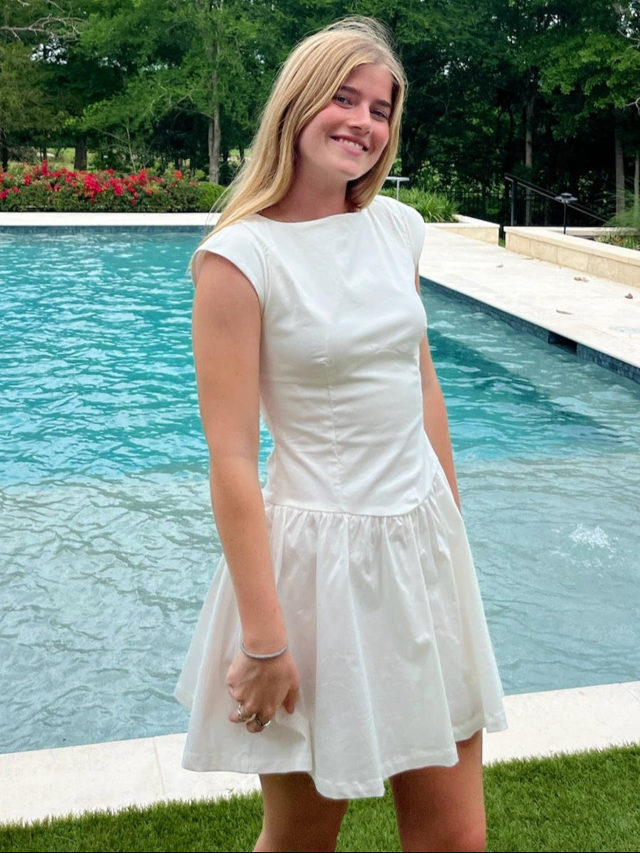White Drop Waist Dress