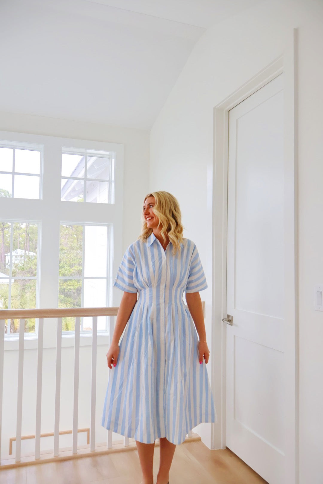 Striped Midi Dress