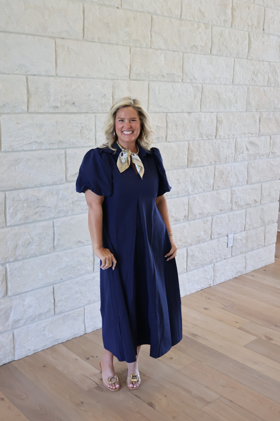 Navy Collared Dress