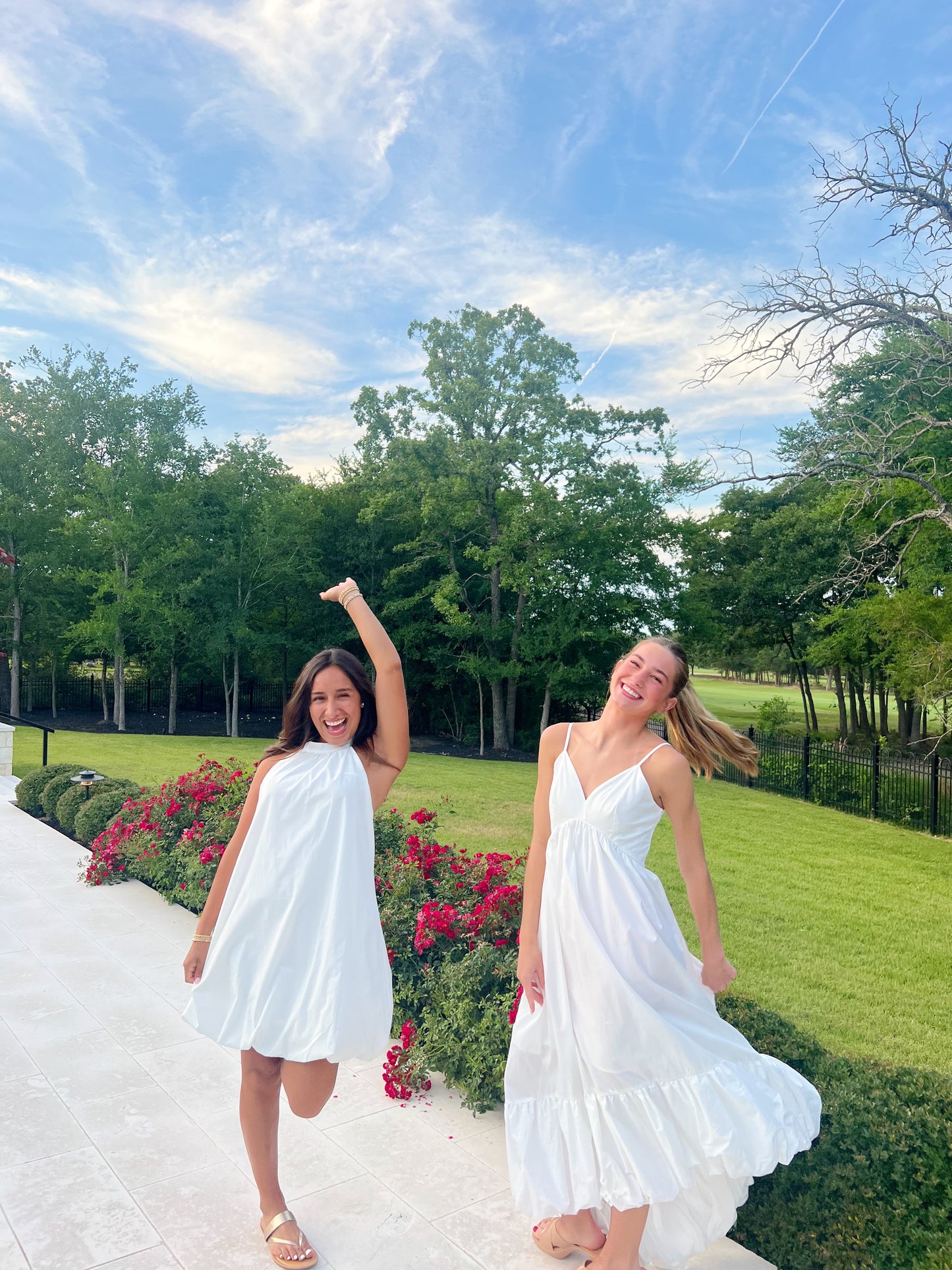White Halter Bubble Dress