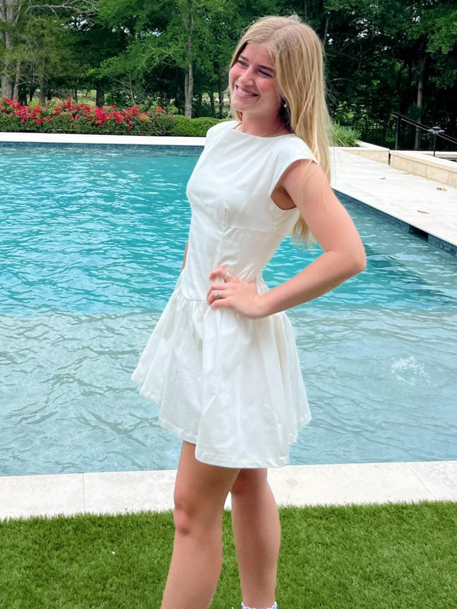 White Drop Waist Dress