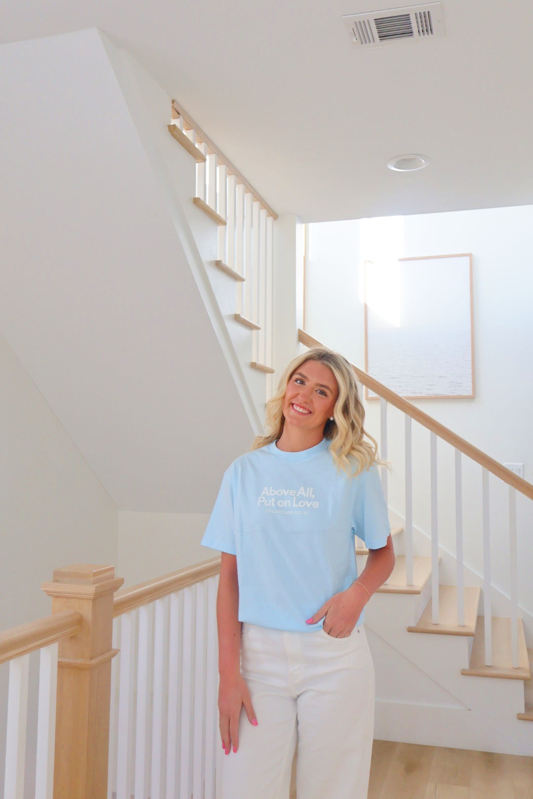 Put On Love Signature Tee - Chambray
