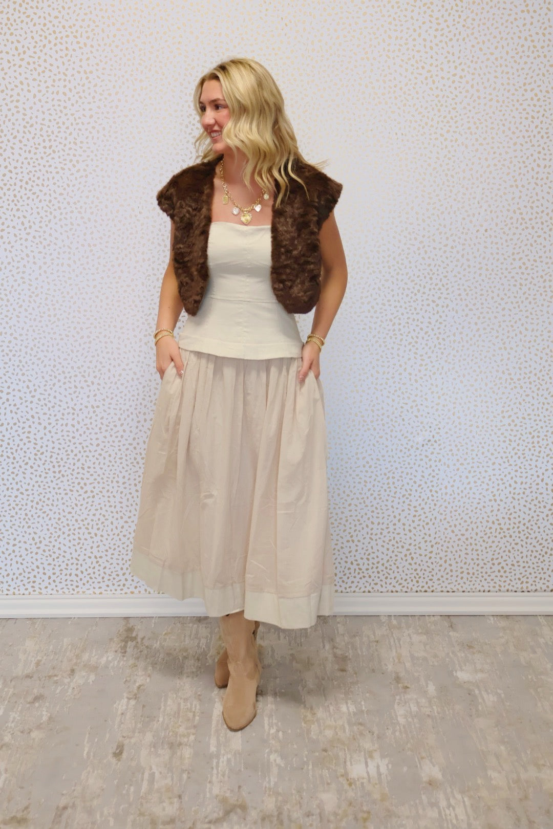 Brown Fur Vest