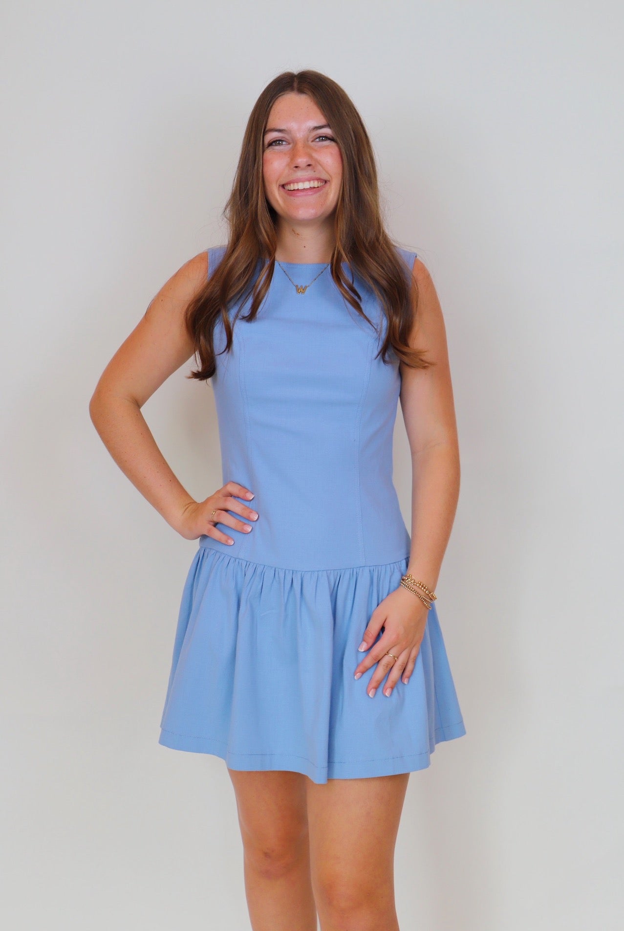 Bow Back Tie Drop Waist - LT Denim