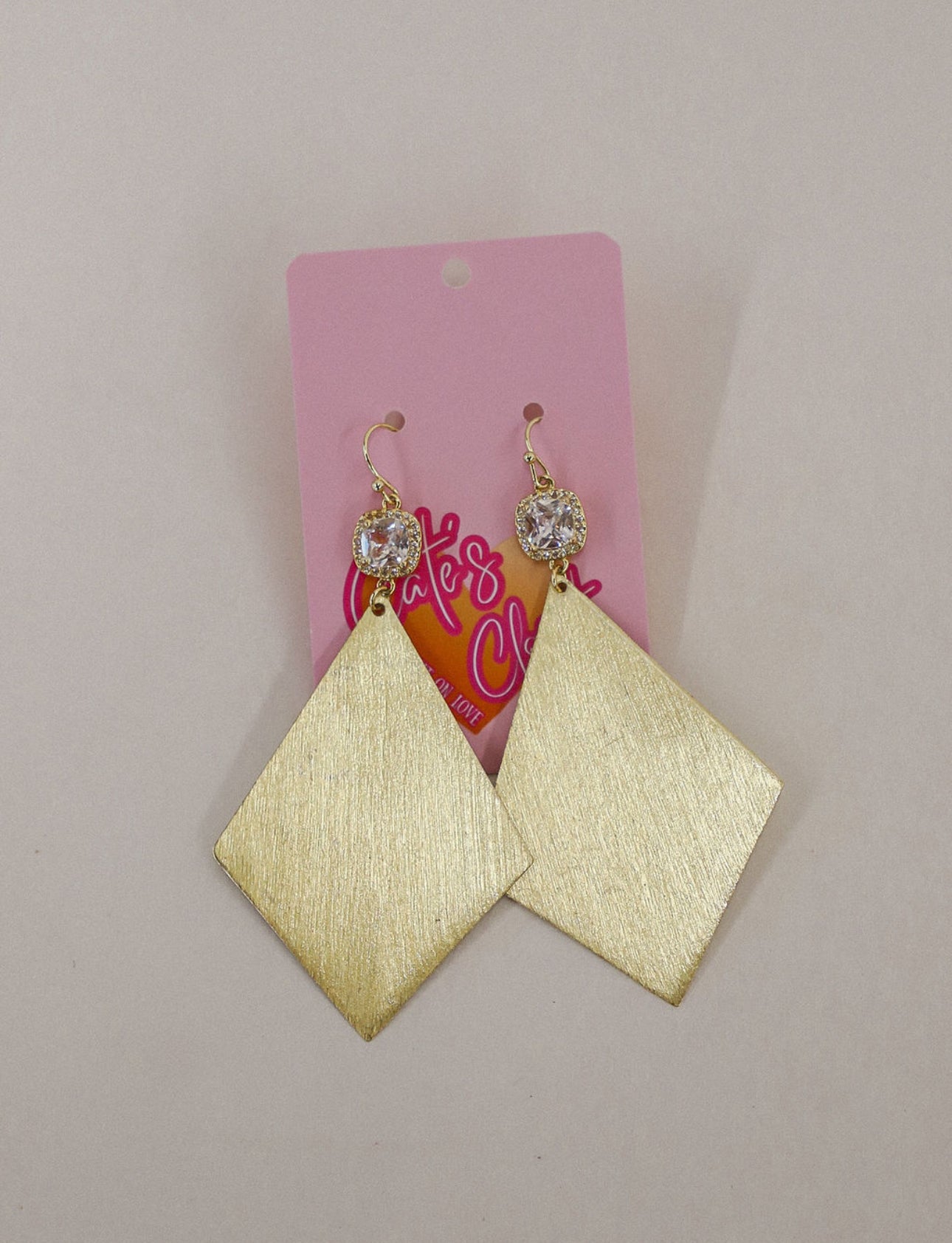 Gold diamond hoop earrings