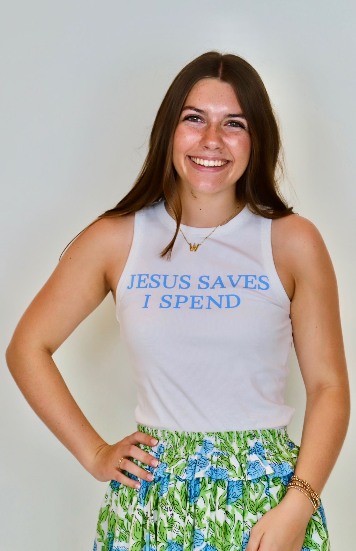 Jesus Saves I Spend Tank Top