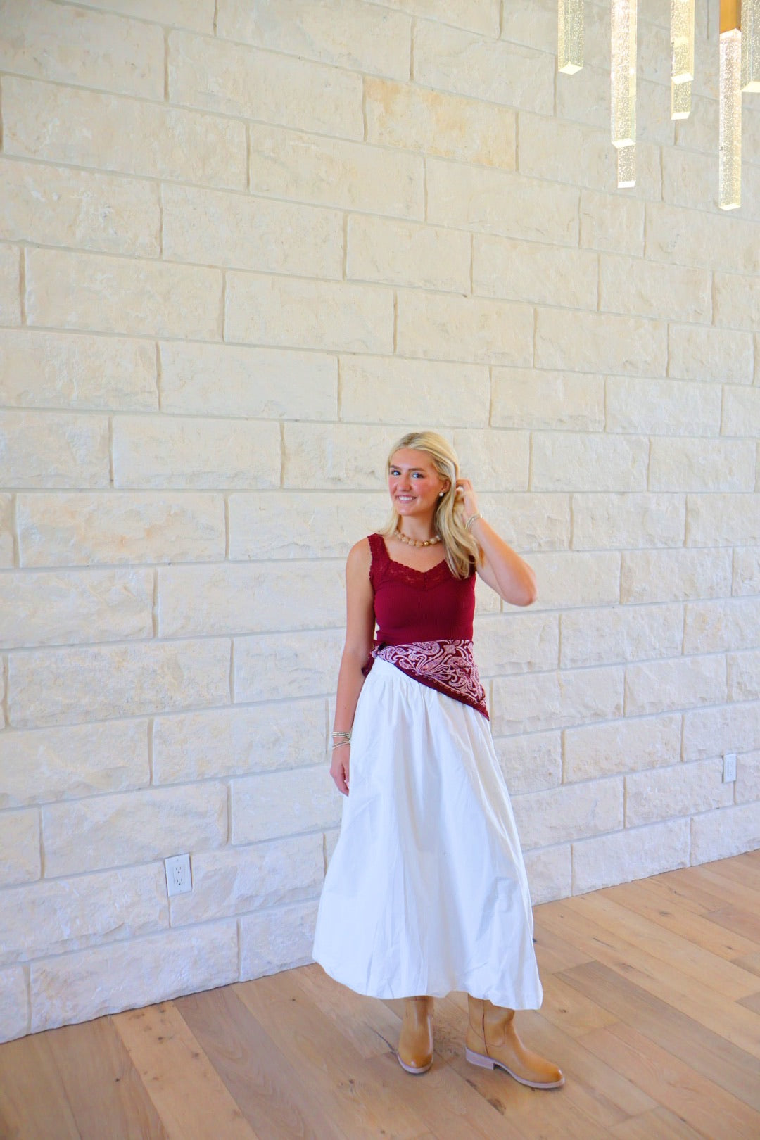 Wine Lace Tank