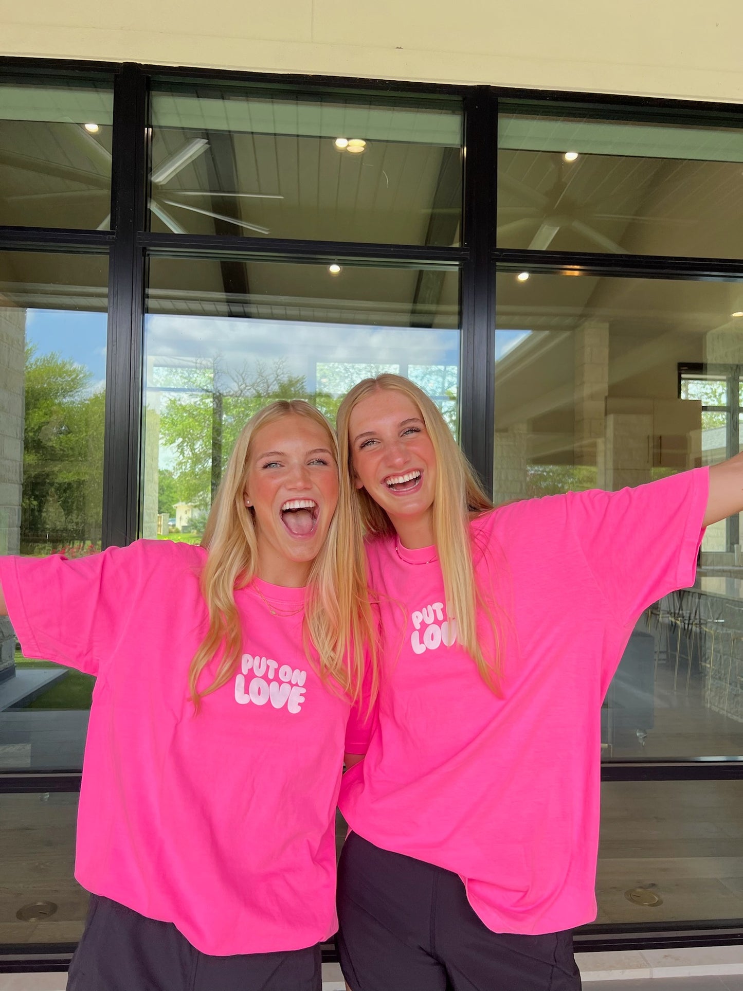 Hot Pink Put On Love Tee