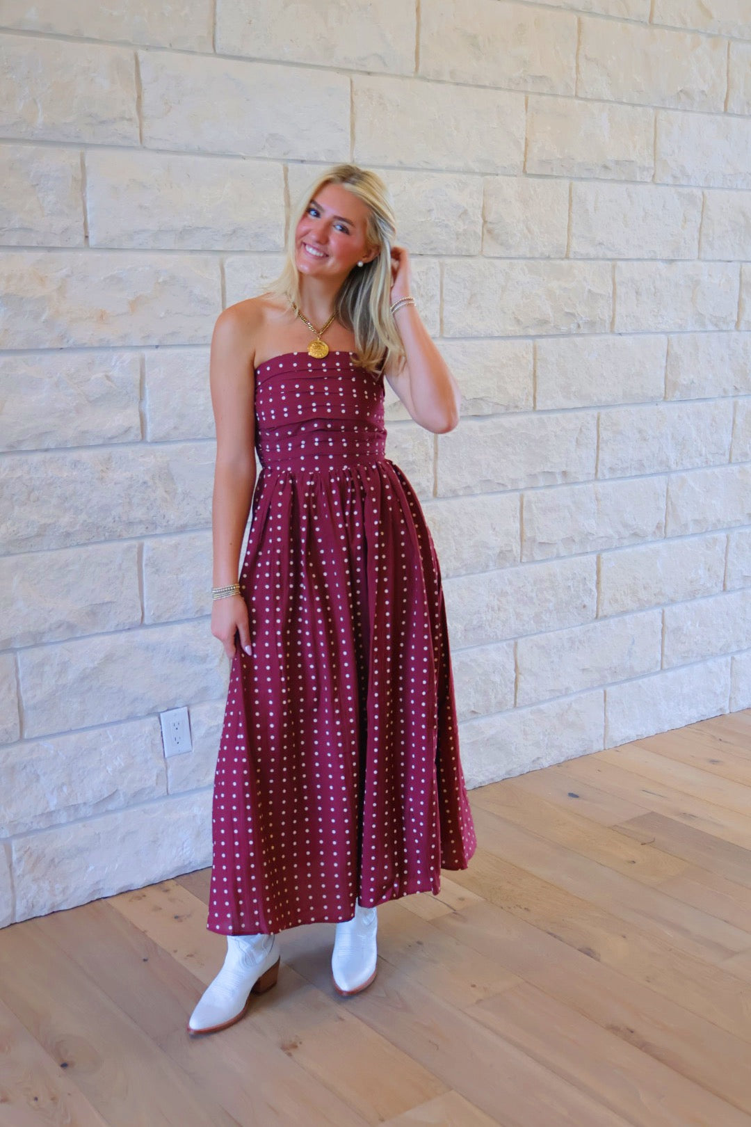 Burgundy Polka Dot Party
