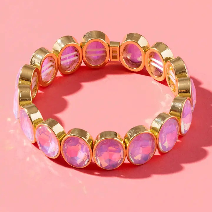 Olivia Gold and Pink Bracelet
