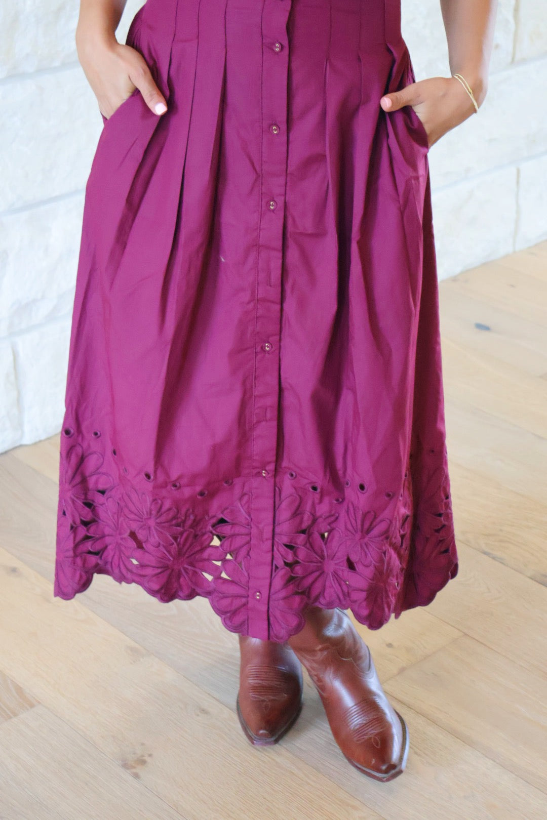 Maroon Sleeveless Dress