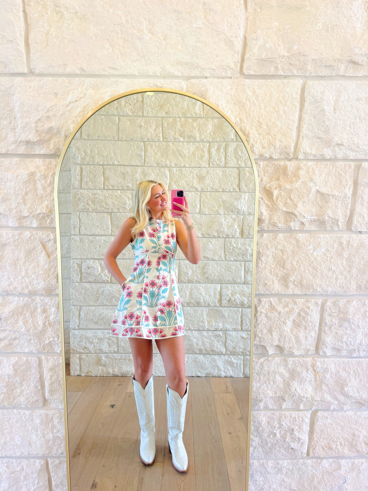 Floral Covered Button Mini