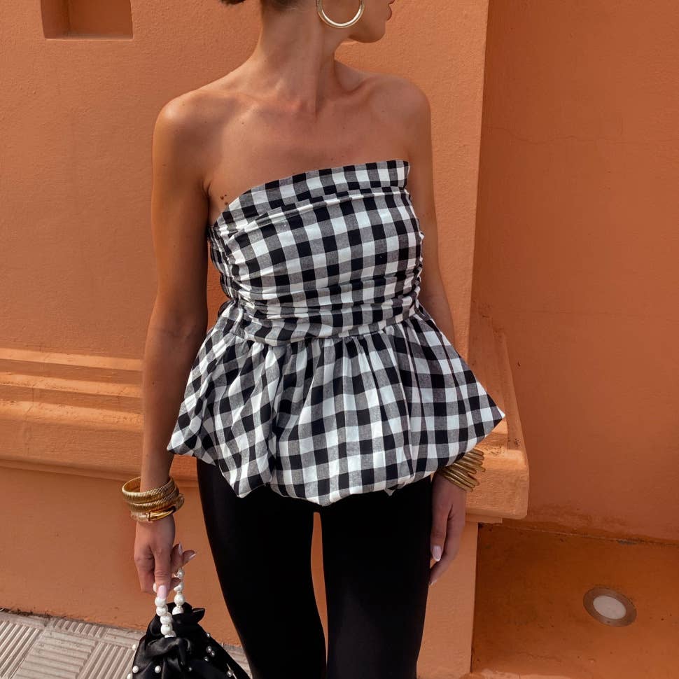 Gingham Bubble top