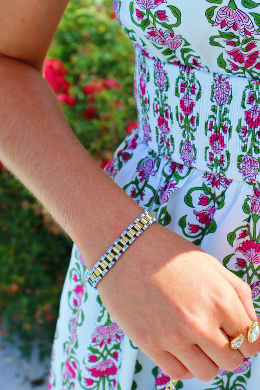 Gold & Silver Watch Bracelet