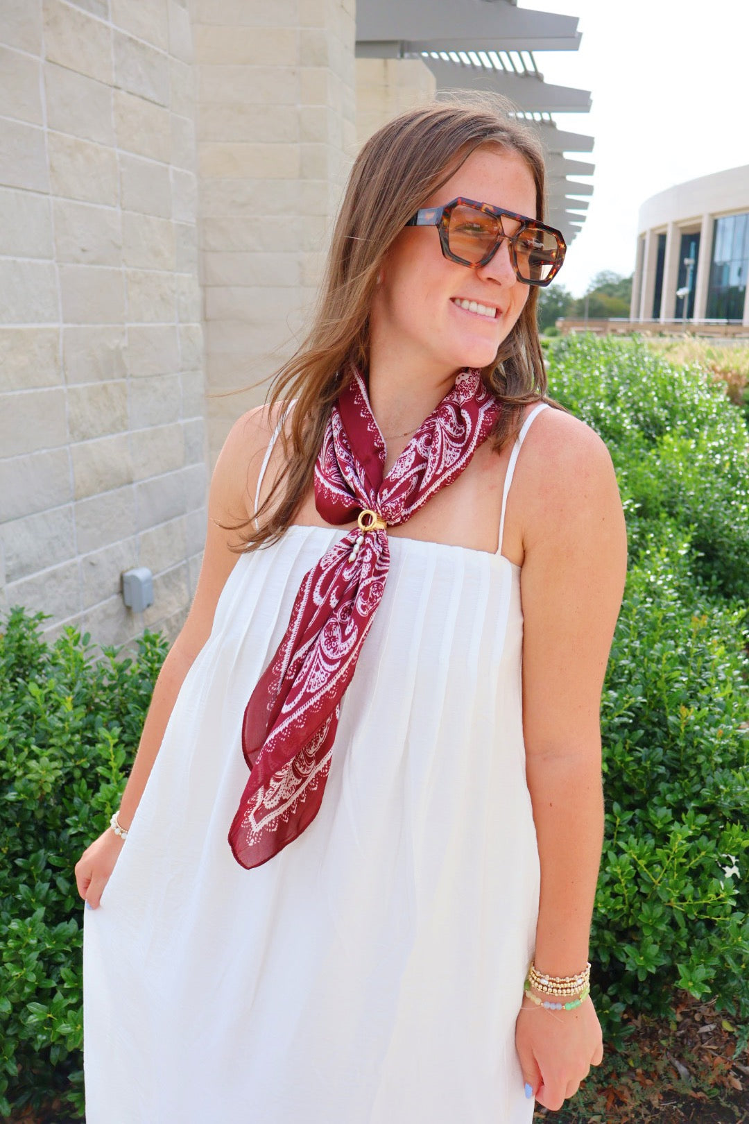 Pleated White Maxi Dress