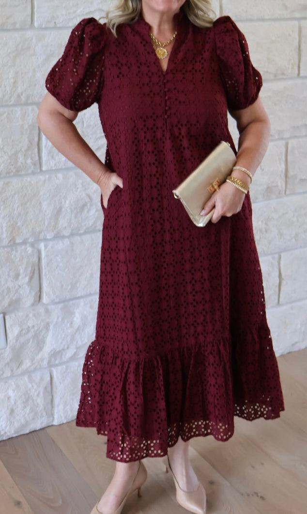 Burgundy Belle Dress