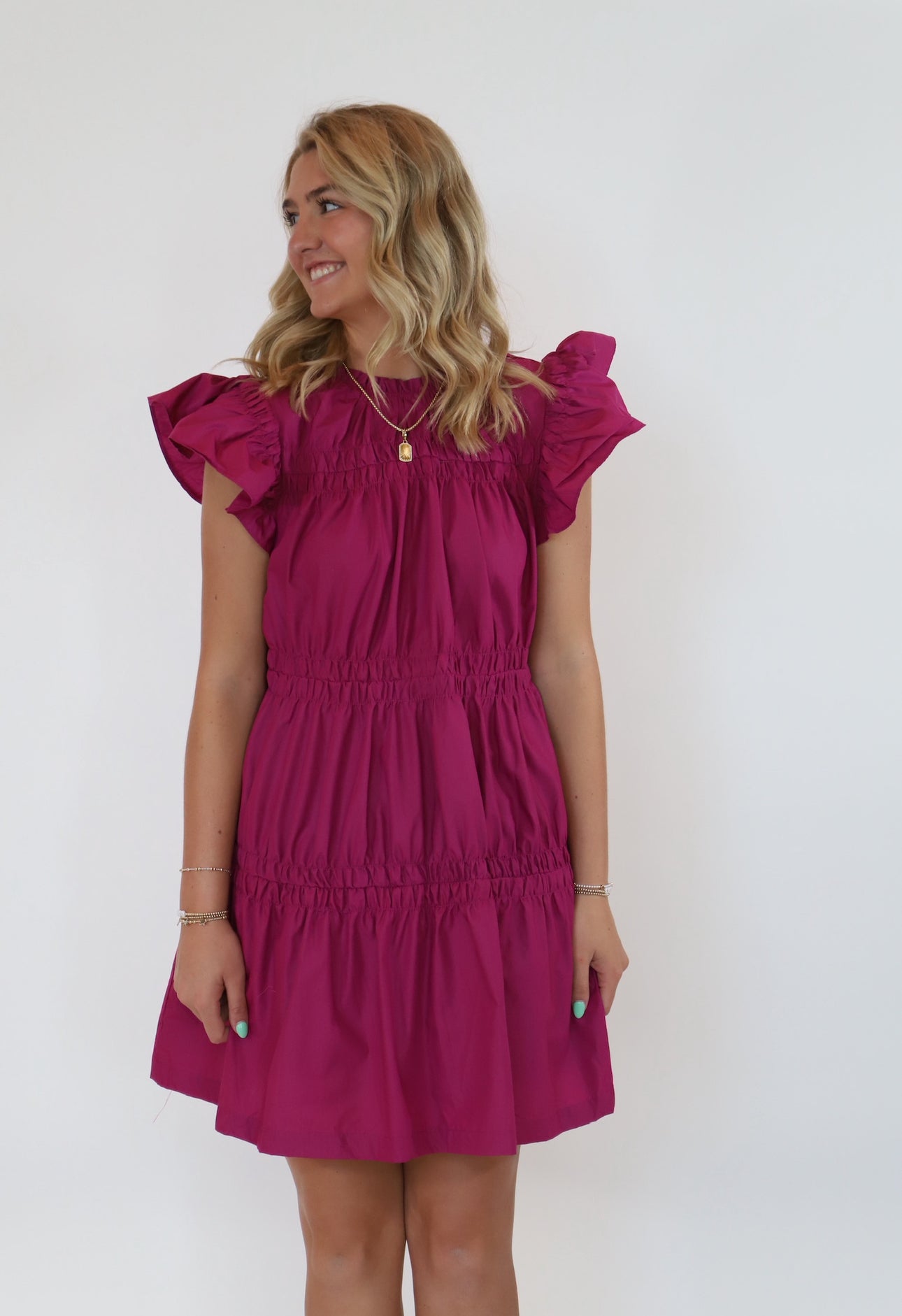 Orchid Ruffle Dress