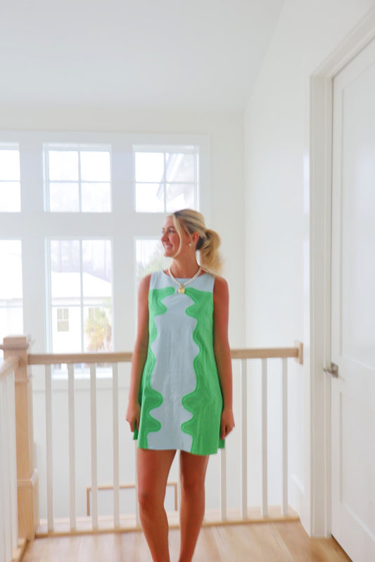Wavy Shift Dress