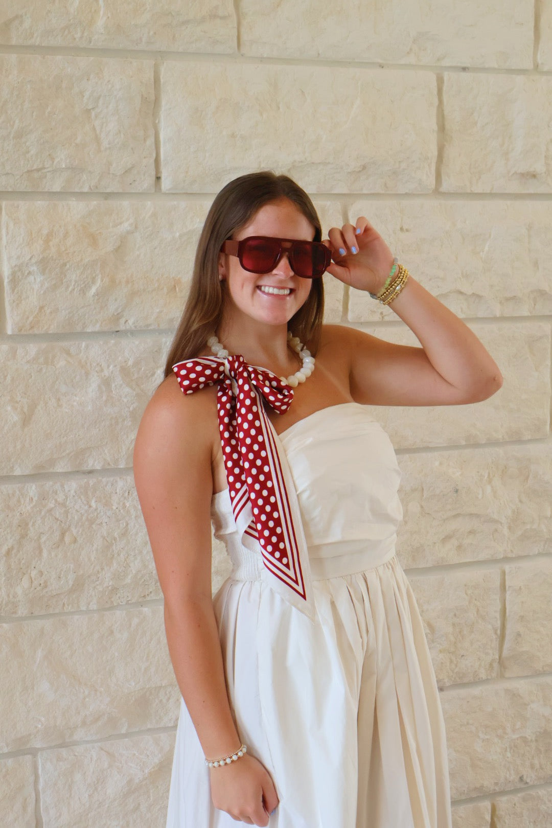 Strapless Cream Dress