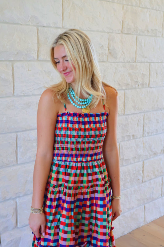 Layered Turquoise Magnetic Beads