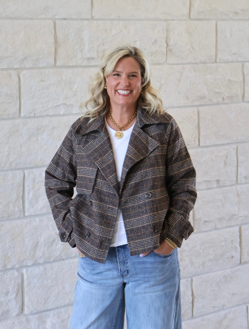 Brown Plaid Jacket