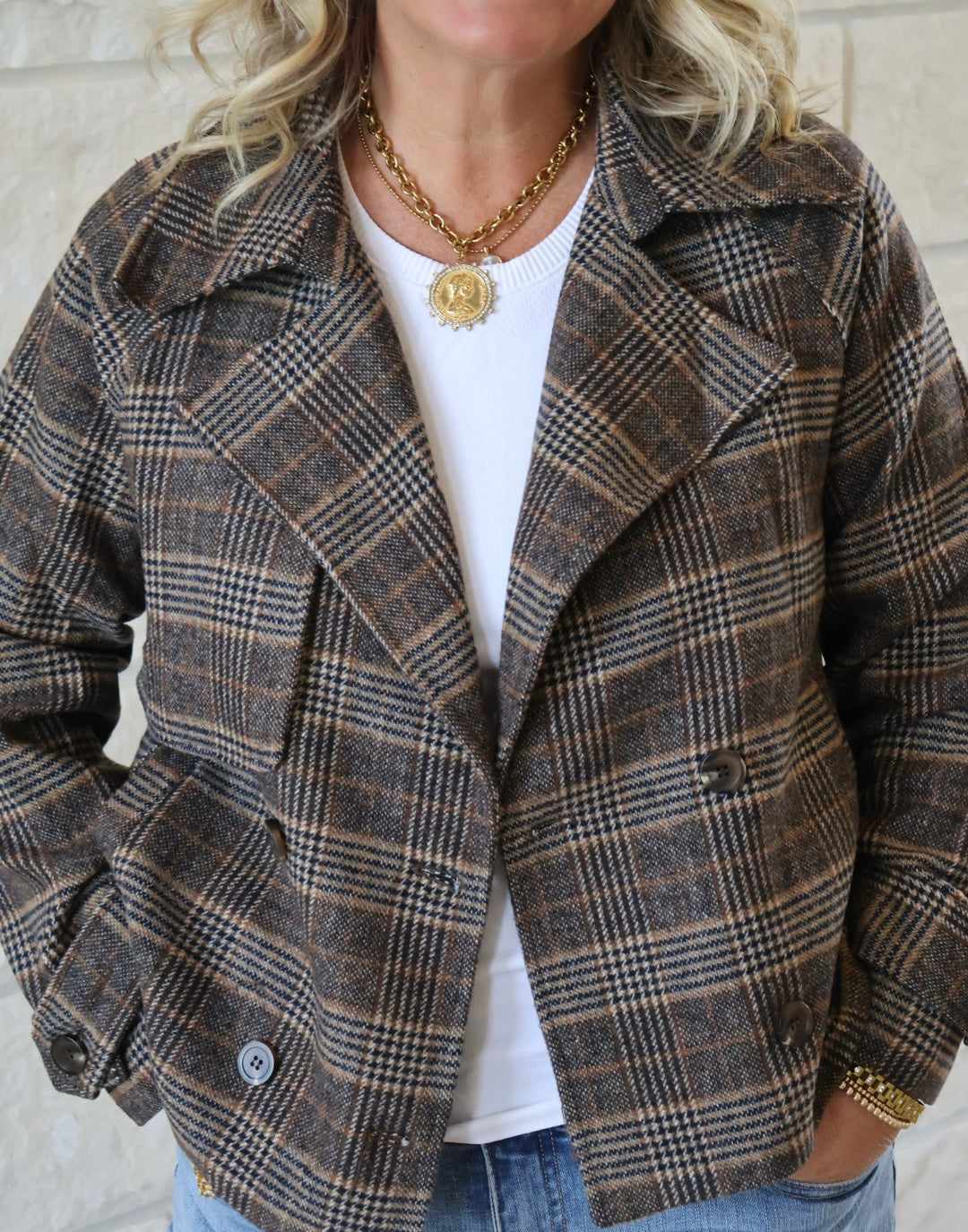 Brown Plaid Jacket
