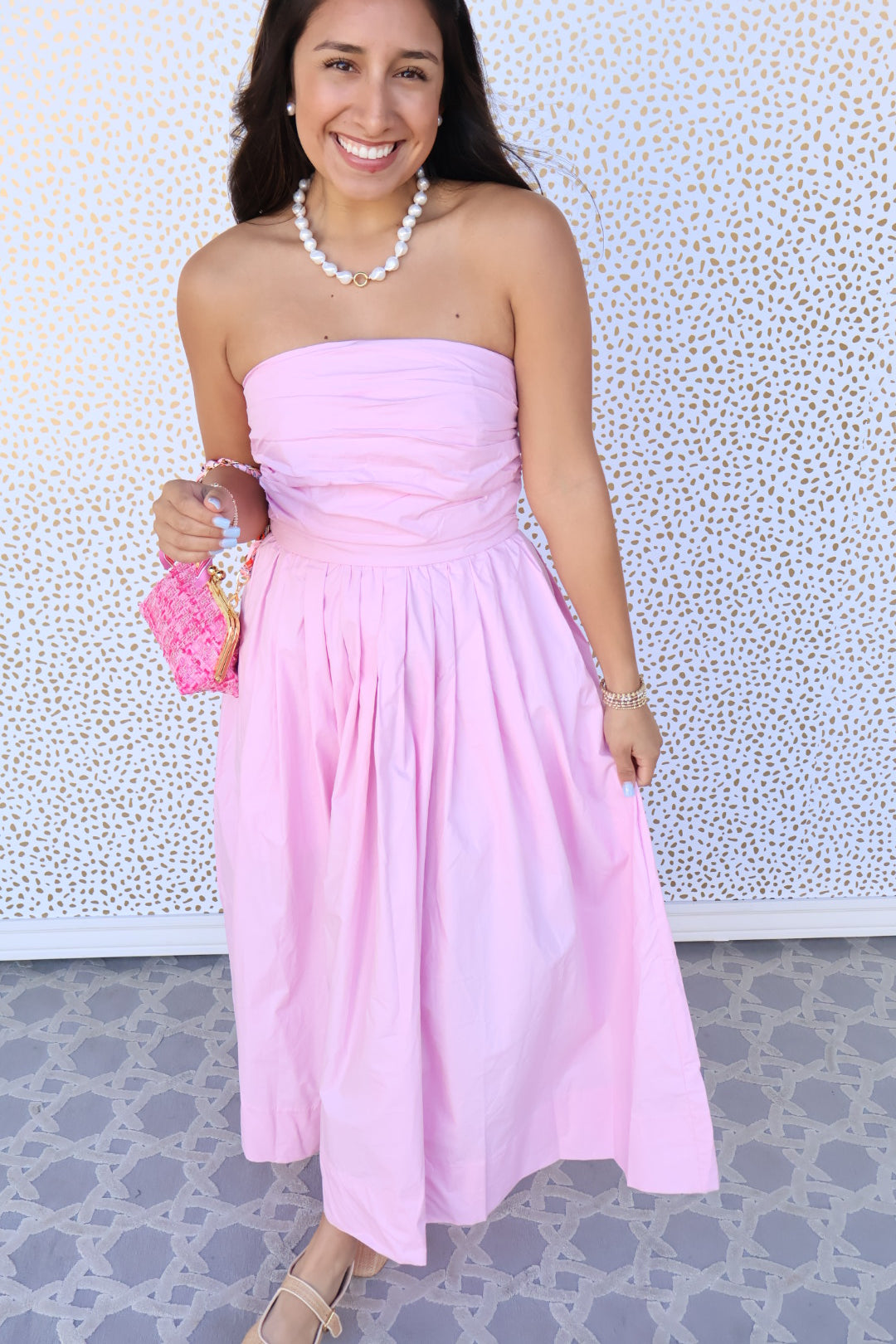 Light Pink Strapless Dress