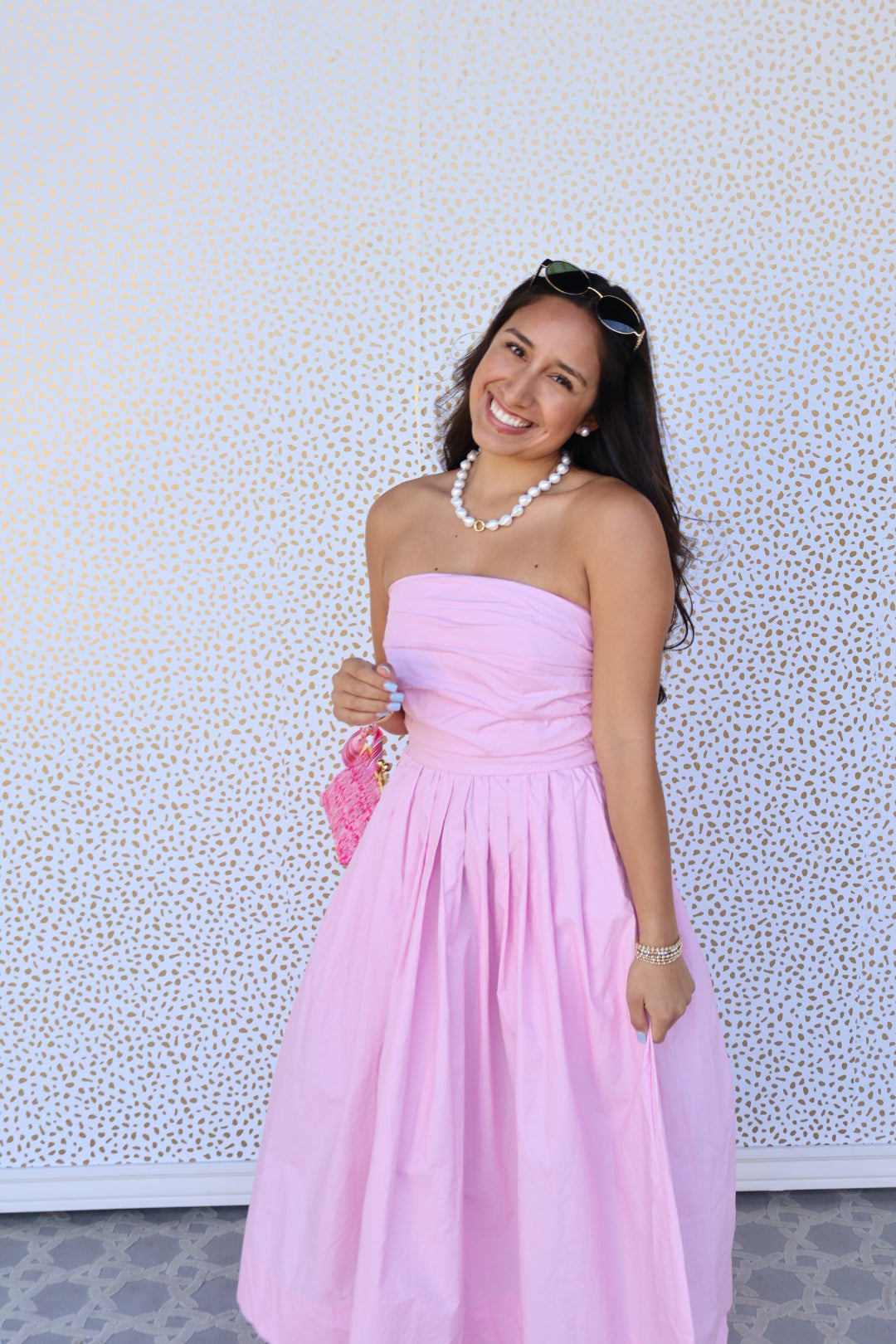Light Pink Strapless Dress