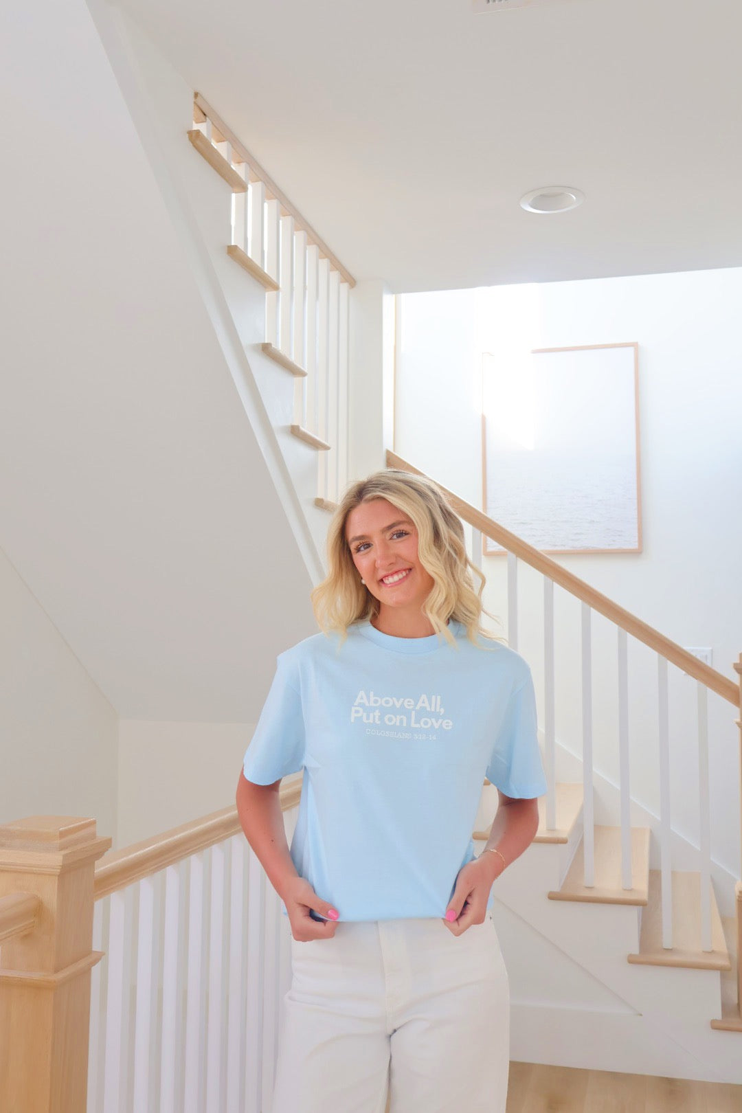 Put On Love Signature Tee - Chambray