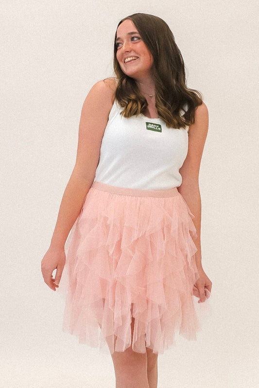 Tulle Mini Ruffle Skirt