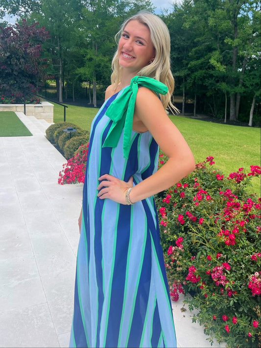 Blue and Green maxi dress