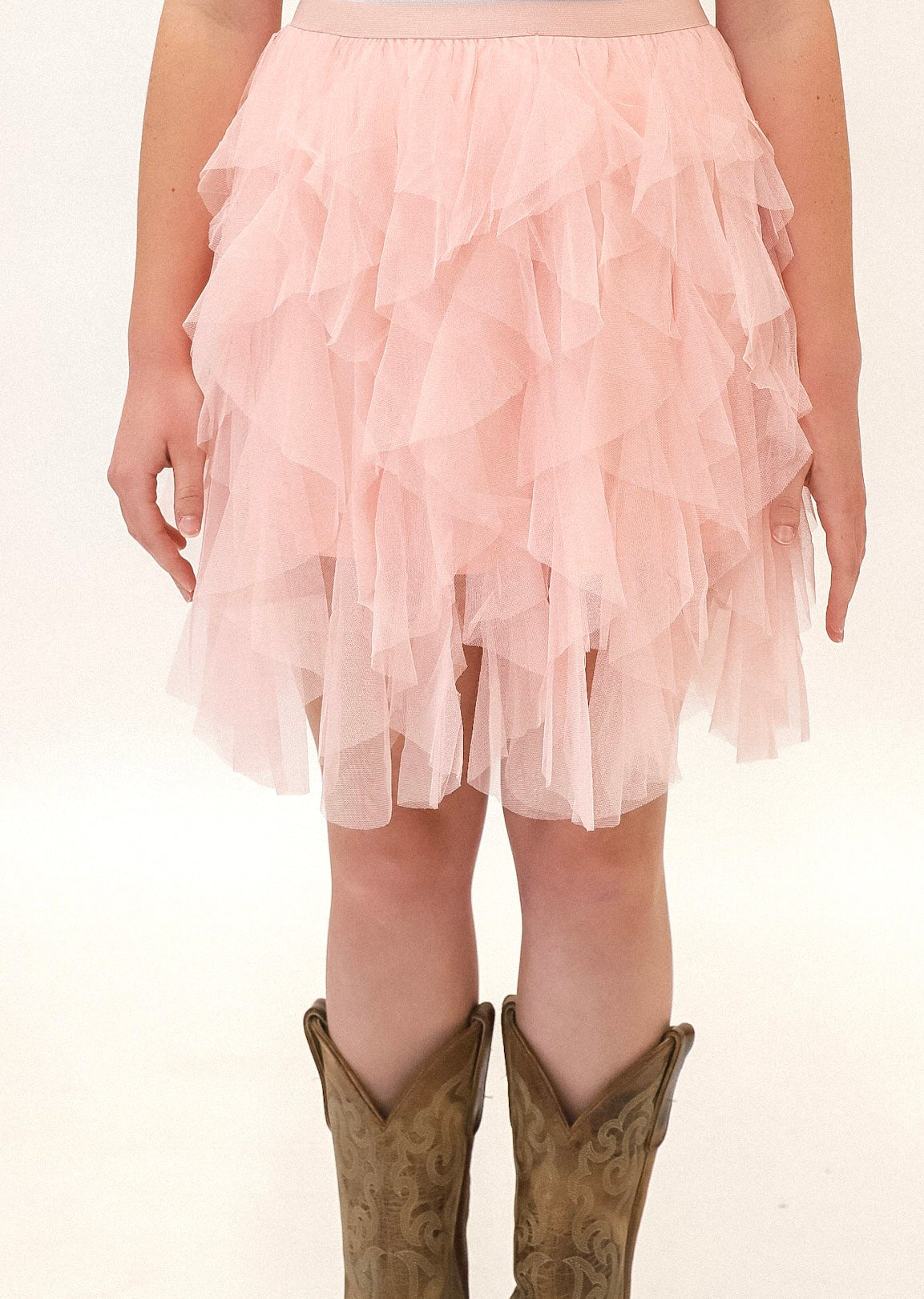 Tulle Mini Ruffle Skirt