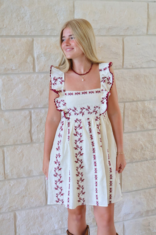 Aggie Flutter Sleeve Dress