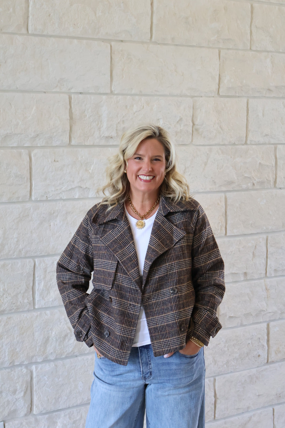 Brown Plaid Jacket