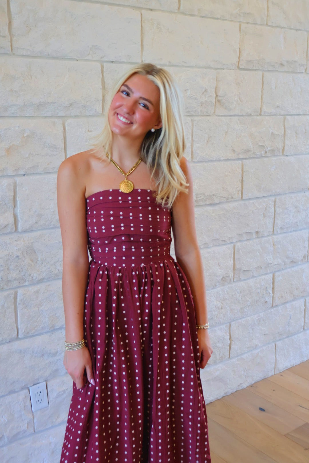 Burgundy Polka Dot Party