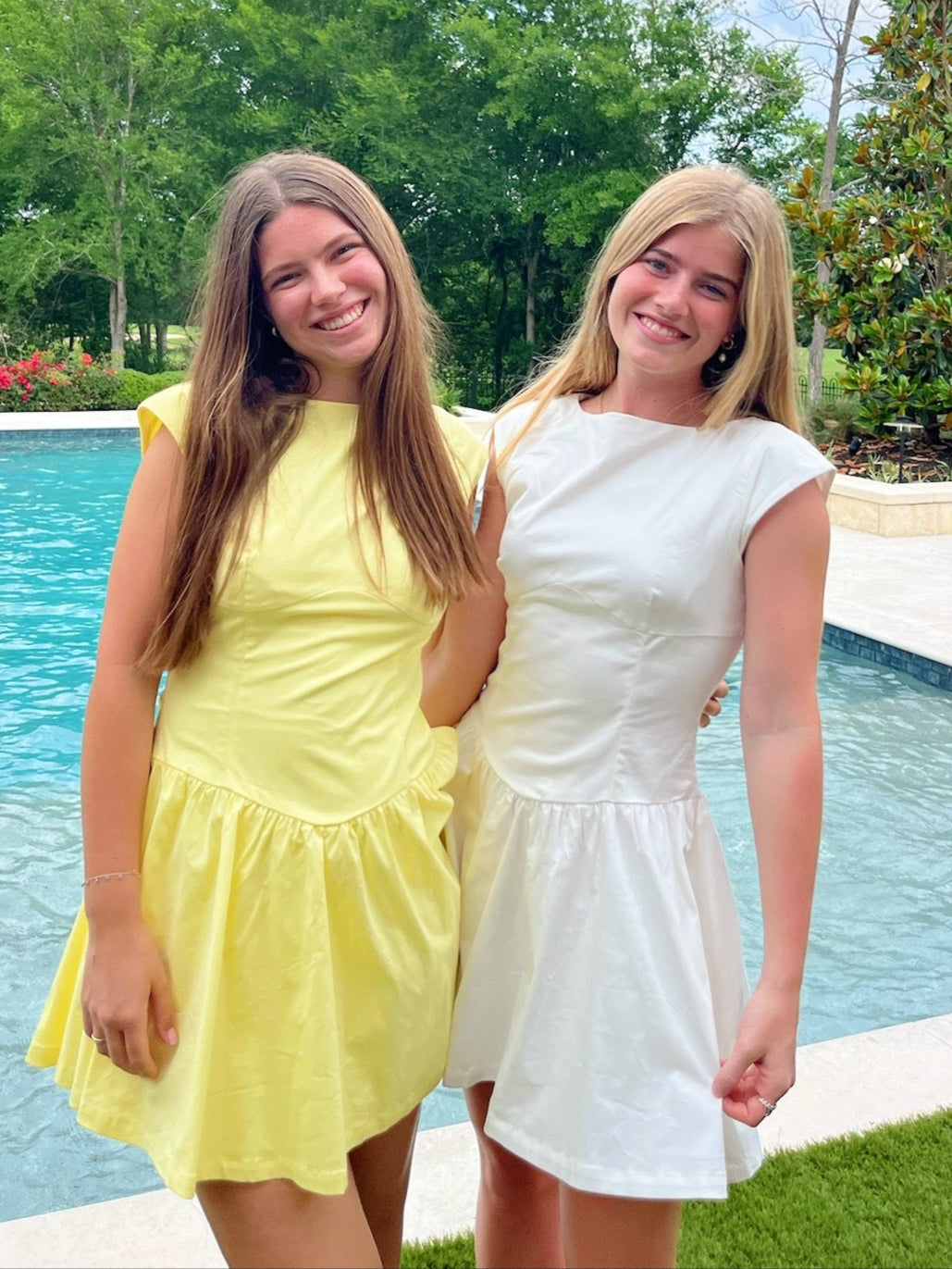 White Drop Waist Dress