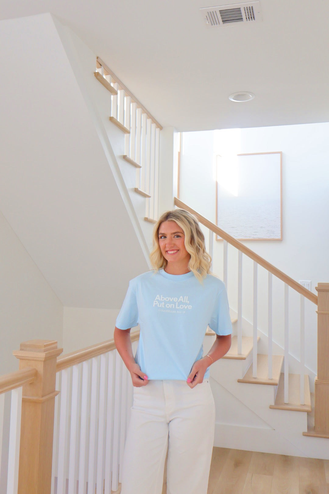 Put On Love Signature Tee - Chambray