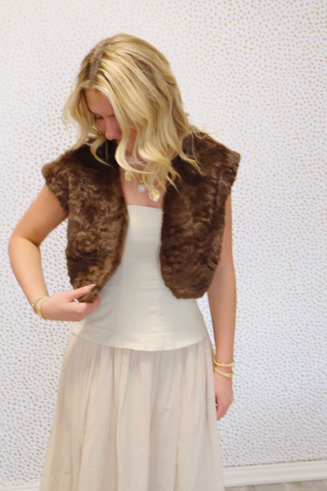 Brown Fur Vest