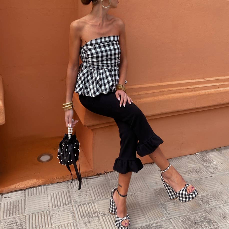 Gingham Bubble top