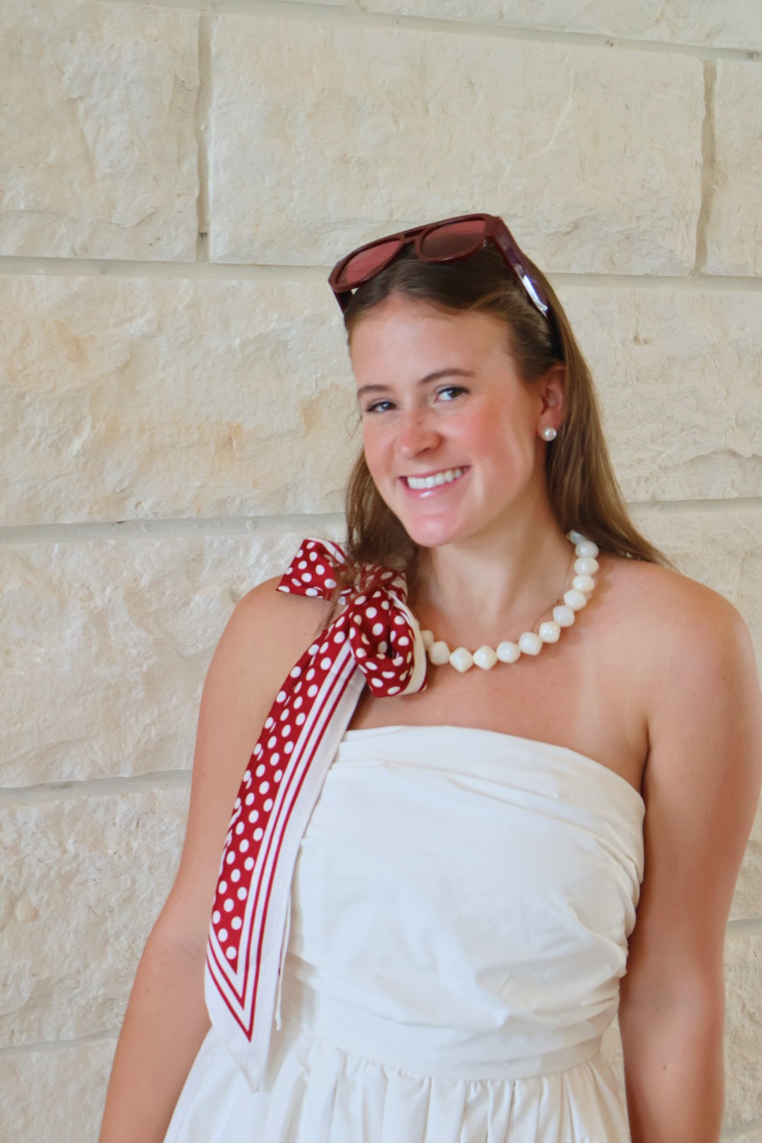 Strapless Cream Dress