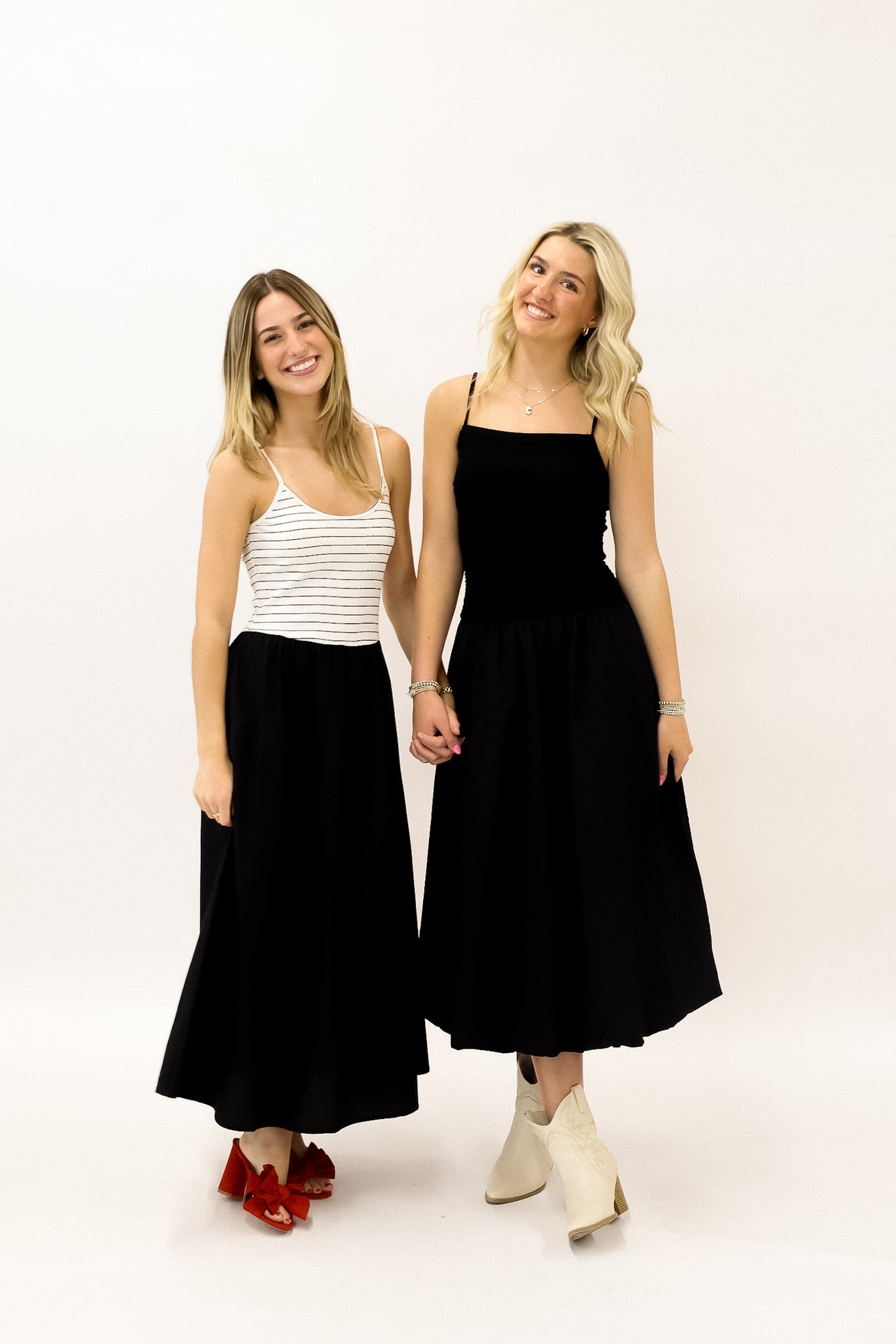 Black and White Striped Maxi Dress