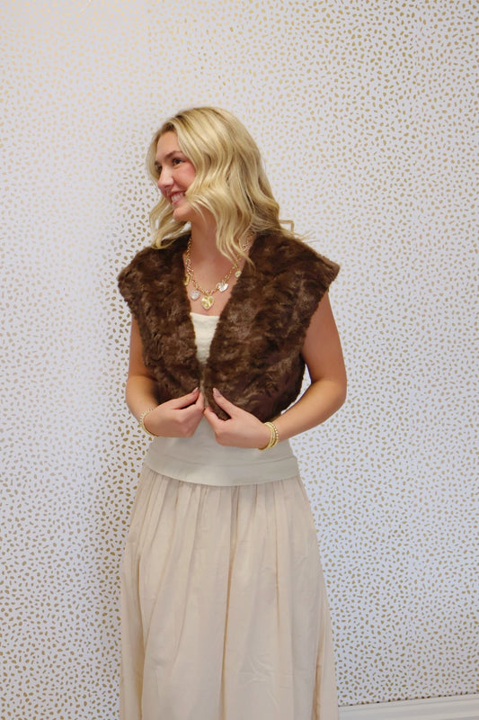 Brown Fur Vest