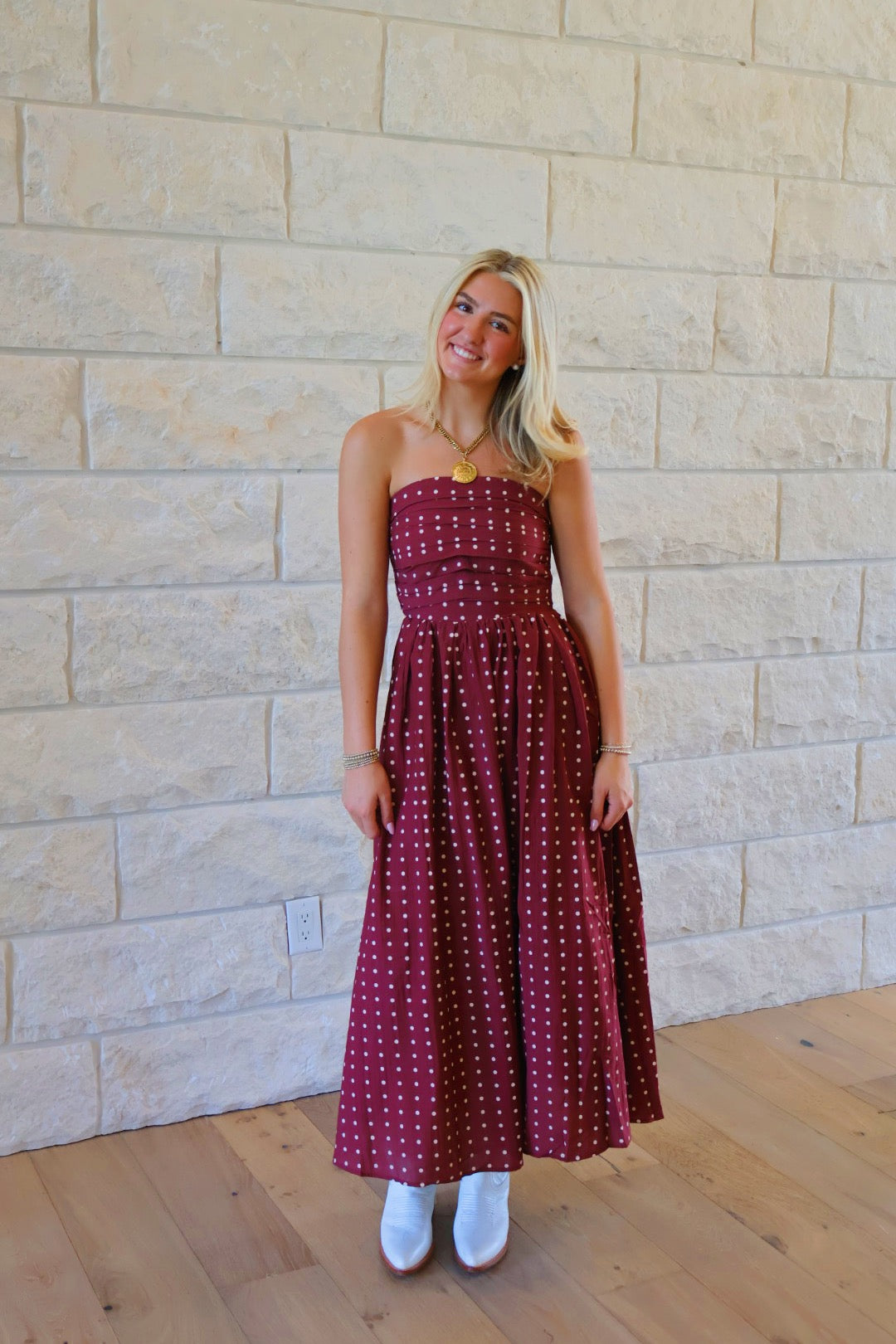 Burgundy Polka Dot Party